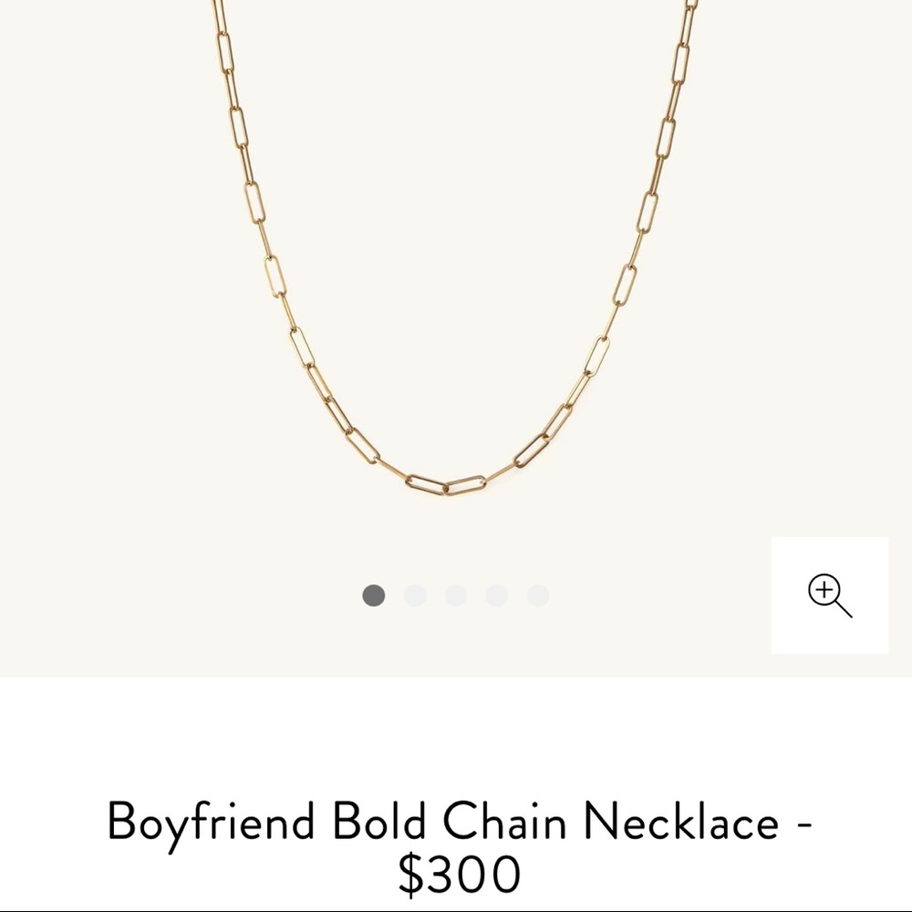 NEW Mejuri 14k solid gold Boyfriend Bold Chain Necklace